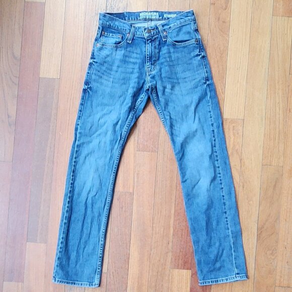 Signature by Levi Strauss Medium Wash Straight Leg Jeans Size W29 L32 - Picture 4 of 13